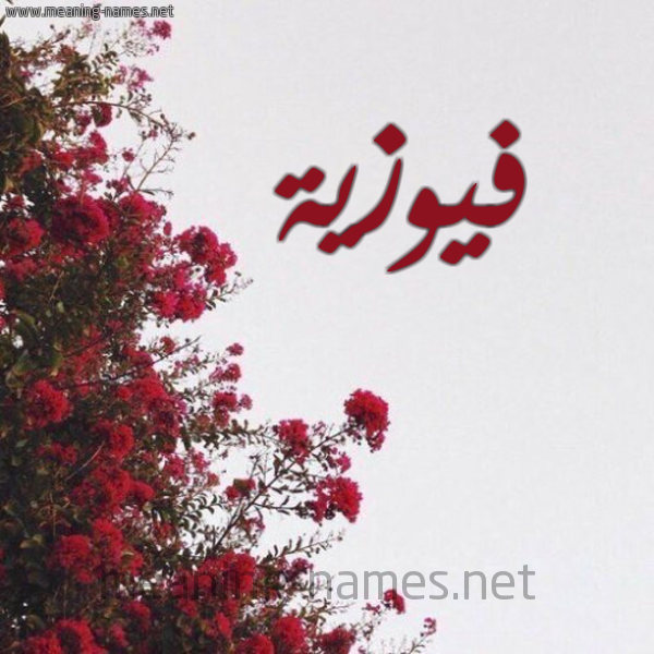 شكل 18 صوره الورد الأحمر للإسم بخط رقعة صورة اسم فيوزية Fawzia