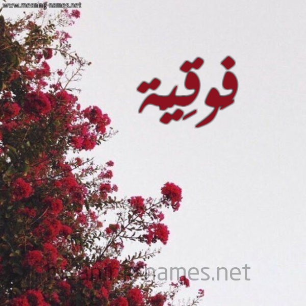 شكل 18 صوره الورد الأحمر للإسم بخط رقعة صورة اسم فَوقِيَّة FAOQEIAH
