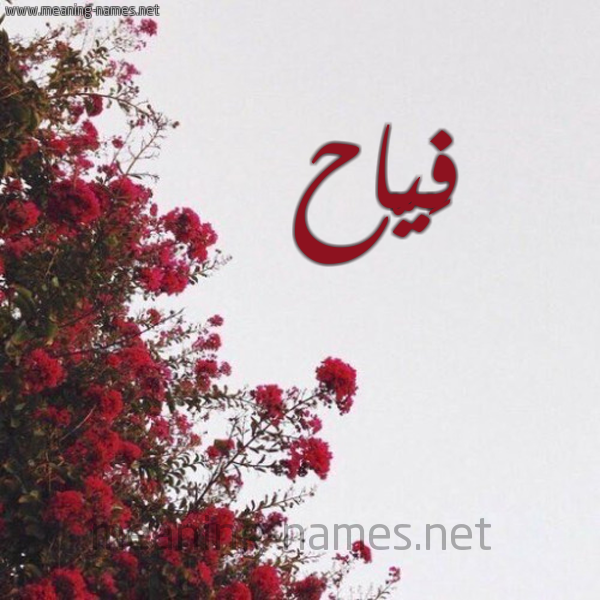 شكل 18 صوره الورد الأحمر للإسم بخط رقعة صورة اسم فَيّاح FAIAH