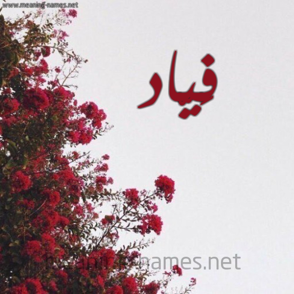 شكل 18 صوره الورد الأحمر للإسم بخط رقعة صورة اسم فَيّاد FAIAD