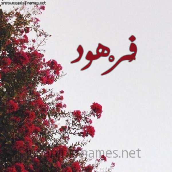 شكل 18 صوره الورد الأحمر للإسم بخط رقعة صورة اسم فُرْهود FORHOD