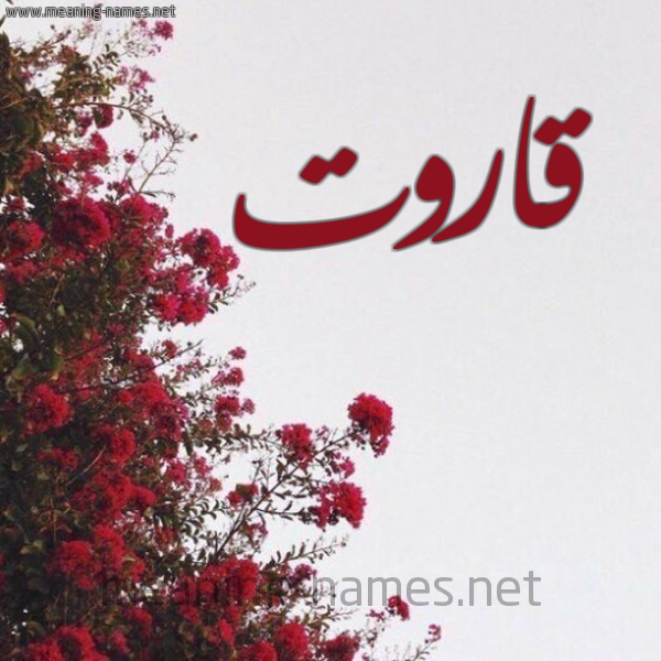 شكل 18 صوره الورد الأحمر للإسم بخط رقعة صورة اسم قاروت karoot