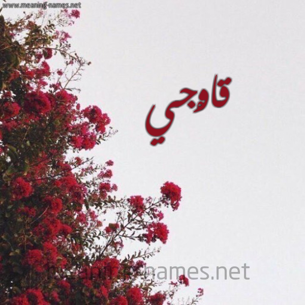 شكل 18 صوره الورد الأحمر للإسم بخط رقعة صورة اسم قاوْجي QAOGI