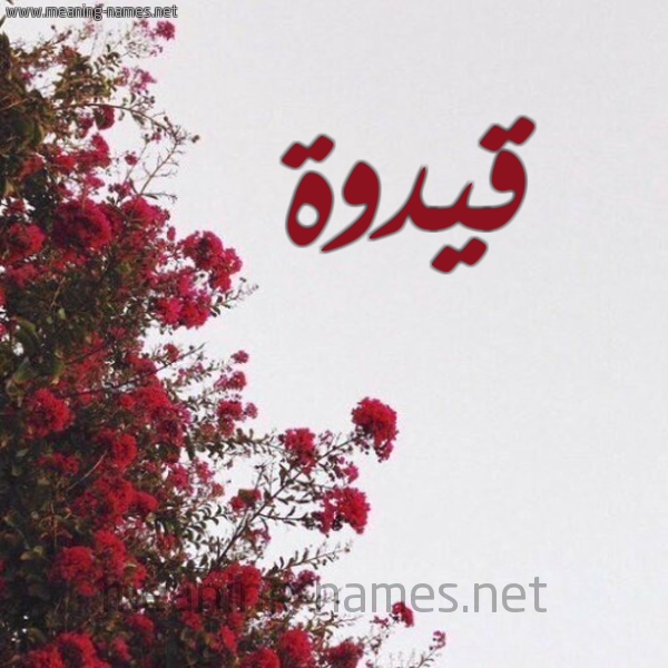 شكل 18 صوره الورد الأحمر للإسم بخط رقعة صورة اسم قيدوة Quduwa
