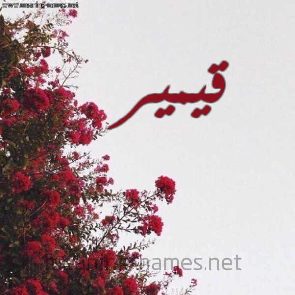 شكل 18 صوره الورد الأحمر للإسم بخط رقعة صورة اسم قيمير Qumain