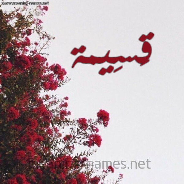 شكل 18 صوره الورد الأحمر للإسم بخط رقعة صورة اسم قَسِيمة QASEIMH