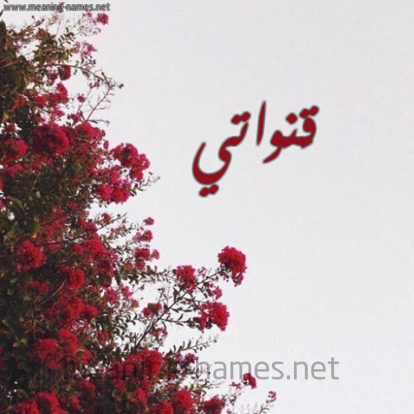 شكل 18 صوره الورد الأحمر للإسم بخط رقعة صورة اسم قَنَواتي QANAOATI