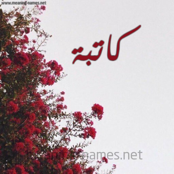 شكل 18 صوره الورد الأحمر للإسم بخط رقعة صورة اسم كاتبة KATBH