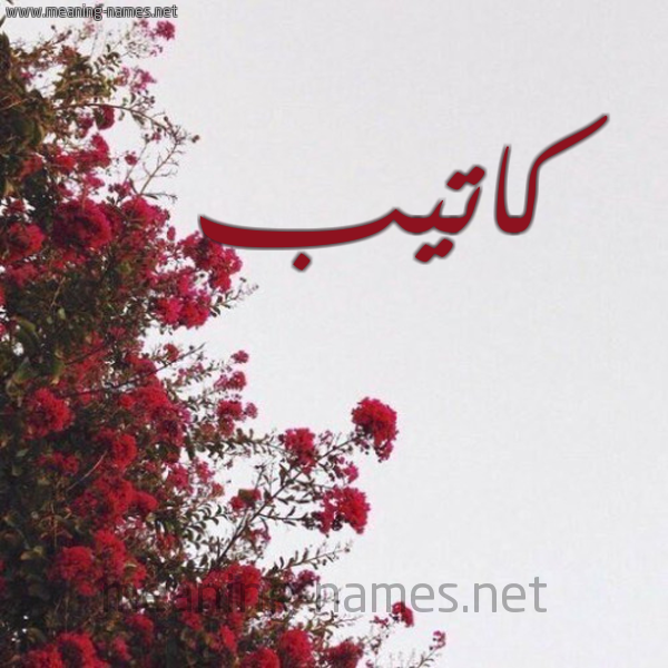 شكل 18 صوره الورد الأحمر للإسم بخط رقعة صورة اسم كاتيب Kateb