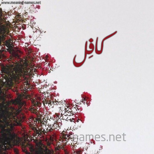 شكل 18 صوره الورد الأحمر للإسم بخط رقعة صورة اسم كافِل KAFEL