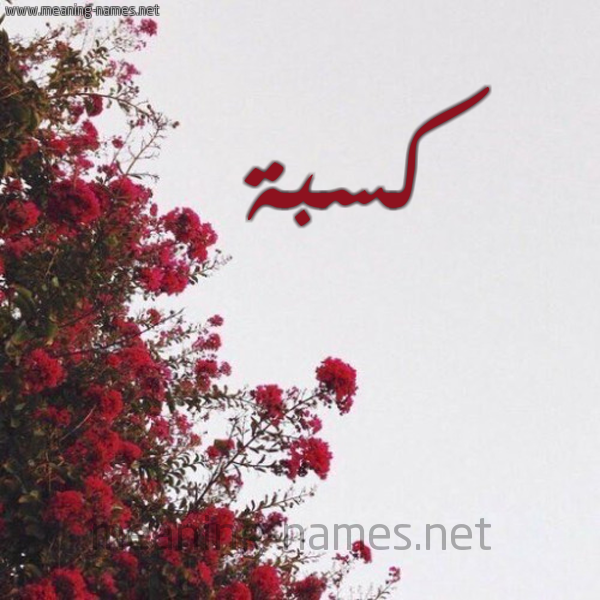 شكل 18 صوره الورد الأحمر للإسم بخط رقعة صورة اسم كسبة Ksbh