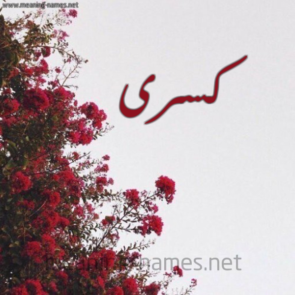شكل 18 صوره الورد الأحمر للإسم بخط رقعة صورة اسم كسرى KSRA