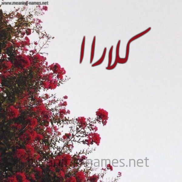 شكل 18 صوره الورد الأحمر للإسم بخط رقعة صورة اسم كلاراا klaraa