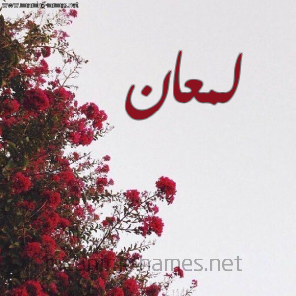 شكل 18 صوره الورد الأحمر للإسم بخط رقعة صورة اسم لمعان Lm'an