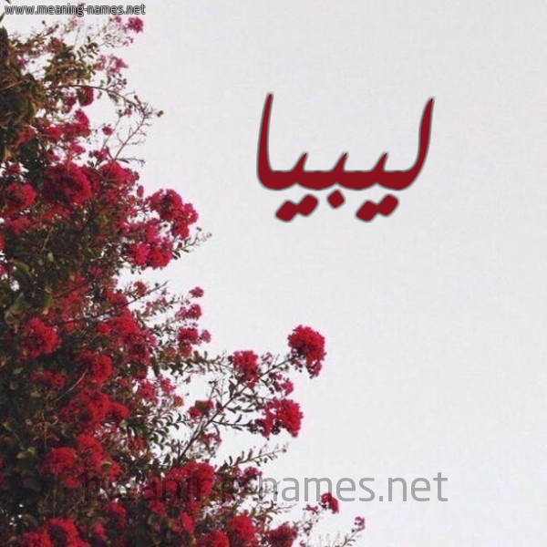 شكل 18 صوره الورد الأحمر للإسم بخط رقعة صورة اسم ليبيا lybia