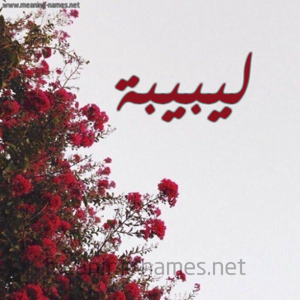 شكل 18 صوره الورد الأحمر للإسم بخط رقعة صورة اسم ليبيبة Labiba