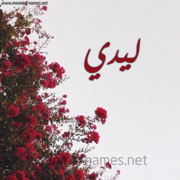 شكل 18 صوره الورد الأحمر للإسم بخط رقعة صورة اسم ليدي Lidi