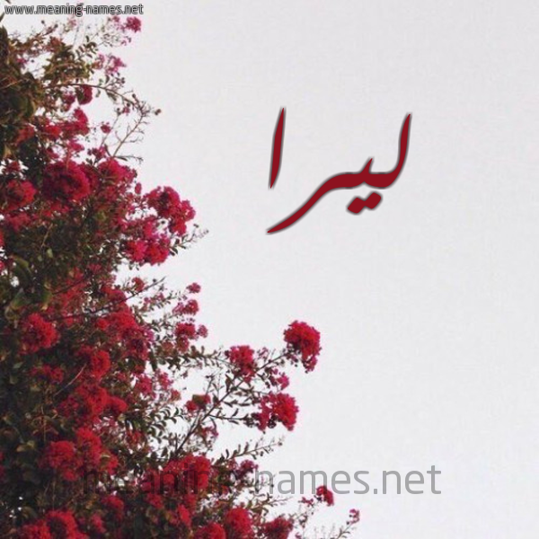 شكل 18 صوره الورد الأحمر للإسم بخط رقعة صورة اسم ليرا lera