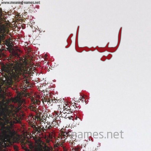 شكل 18 صوره الورد الأحمر للإسم بخط رقعة صورة اسم ليساء Laysaa