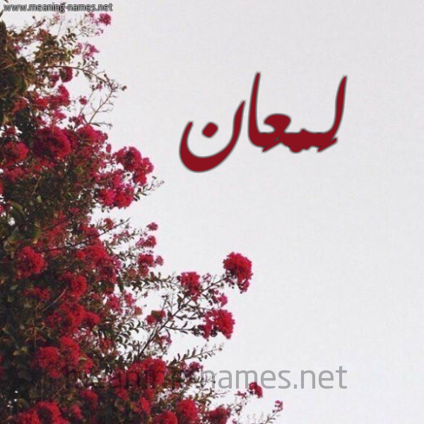 شكل 18 صوره الورد الأحمر للإسم بخط رقعة صورة اسم لَمْعَان LAMAAAN