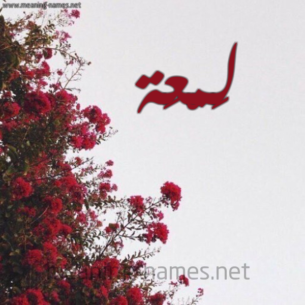شكل 18 صوره الورد الأحمر للإسم بخط رقعة صورة اسم لَمْعَة LAMAAH