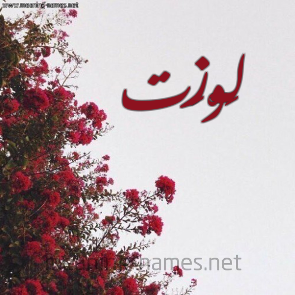 شكل 18 صوره الورد الأحمر للإسم بخط رقعة صورة اسم لَوْزَت LAOZAT