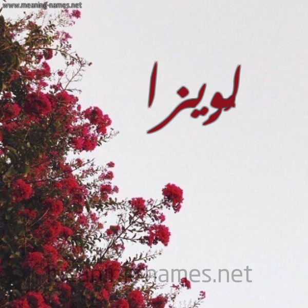 شكل 18 صوره الورد الأحمر للإسم بخط رقعة صورة اسم لُوِيزا LOOEIZA