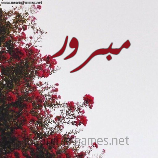 شكل 18 صوره الورد الأحمر للإسم بخط رقعة صورة اسم مبرور MBROR