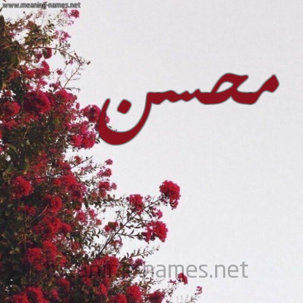شكل 18 صوره الورد الأحمر للإسم بخط رقعة صورة اسم محسن Mohsen