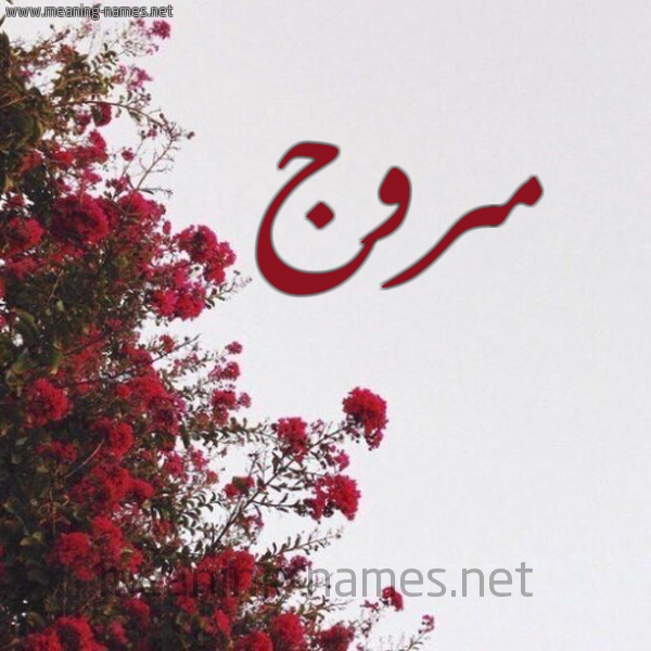 شكل 18 صوره الورد الأحمر للإسم بخط رقعة صورة اسم مروج Mroj