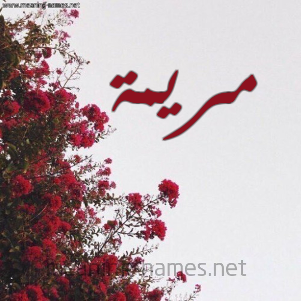 شكل 18 صوره الورد الأحمر للإسم بخط رقعة صورة اسم مريمة MARYAMA