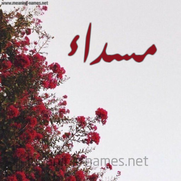 شكل 18 صوره الورد الأحمر للإسم بخط رقعة صورة اسم مسداء Msda'a