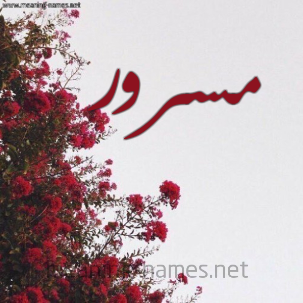 شكل 18 صوره الورد الأحمر للإسم بخط رقعة صورة اسم مسرور Masror
