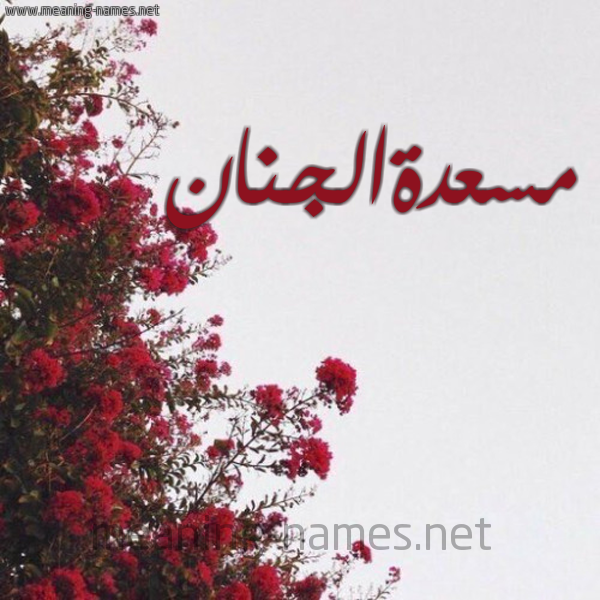 شكل 18 صوره الورد الأحمر للإسم بخط رقعة صورة اسم مسعدةالجنان Ms'd'haljnan