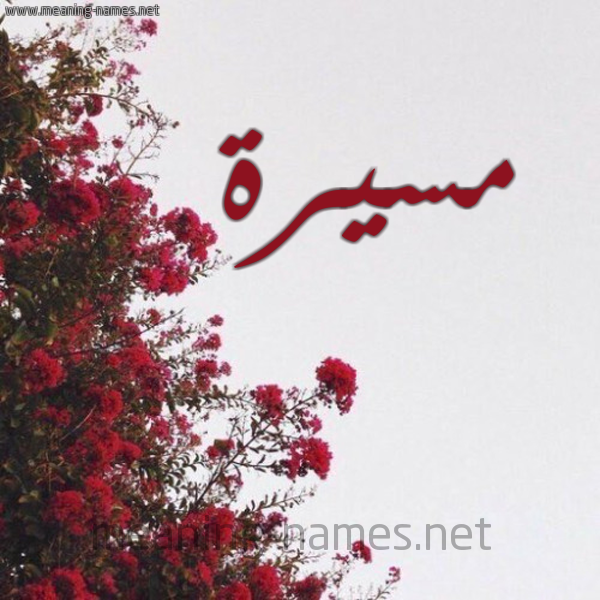 شكل 18 صوره الورد الأحمر للإسم بخط رقعة صورة اسم مسيرة MASSIRA