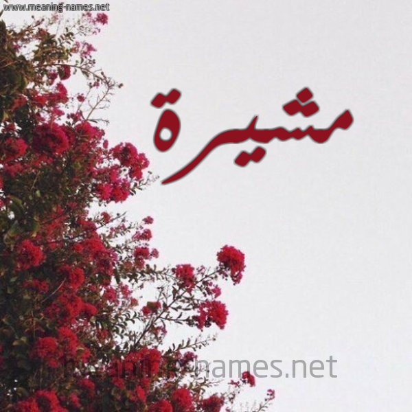 شكل 18 صوره الورد الأحمر للإسم بخط رقعة صورة اسم مشيرة Moshira