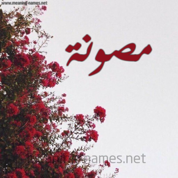 شكل 18 صوره الورد الأحمر للإسم بخط رقعة صورة اسم مصونة Mswnh