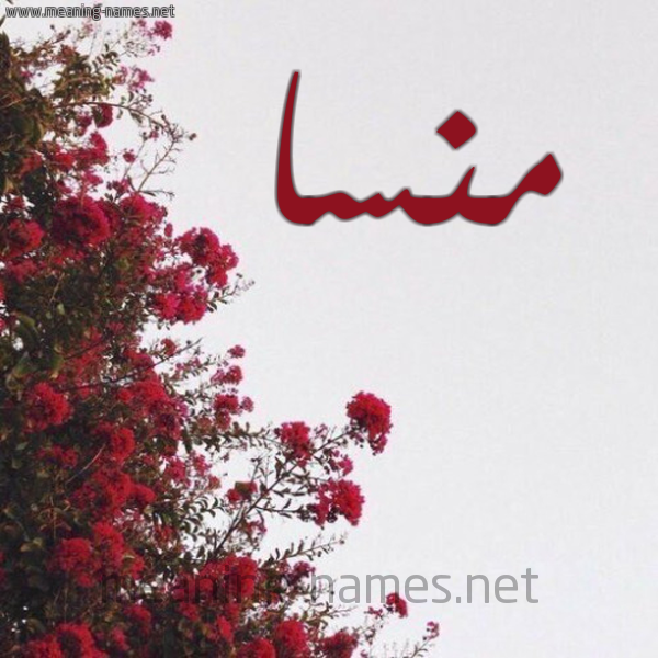 شكل 18 صوره الورد الأحمر للإسم بخط رقعة صورة اسم منسا Mnsa