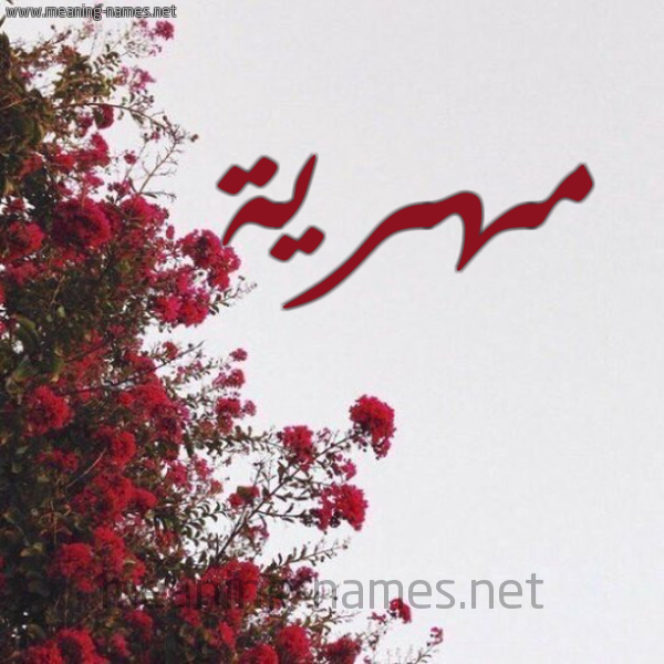 شكل 18 صوره الورد الأحمر للإسم بخط رقعة صورة اسم مهرية Mhryh