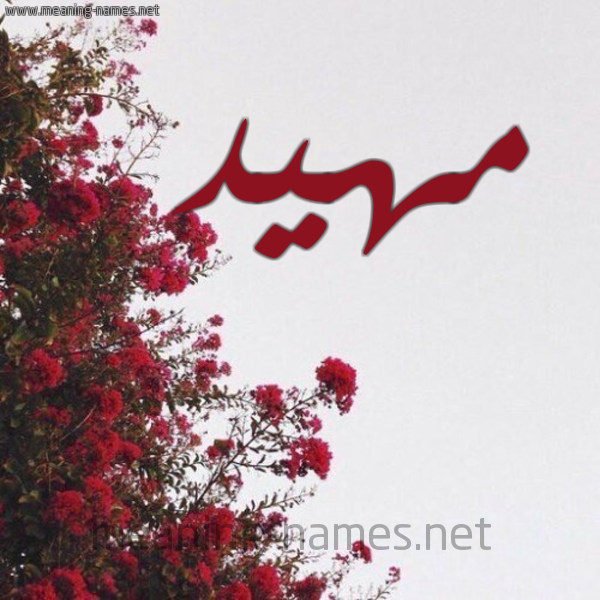 شكل 18 صوره الورد الأحمر للإسم بخط رقعة صورة اسم مهيد maheed
