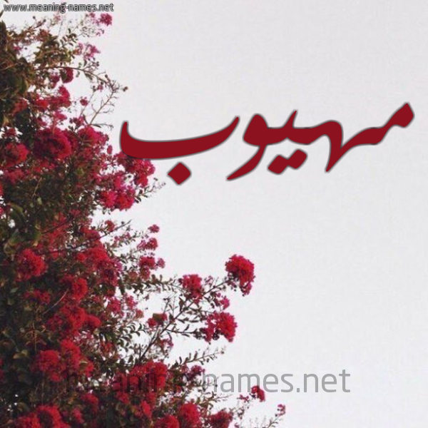 شكل 18 صوره الورد الأحمر للإسم بخط رقعة صورة اسم مهيوب Mhiob