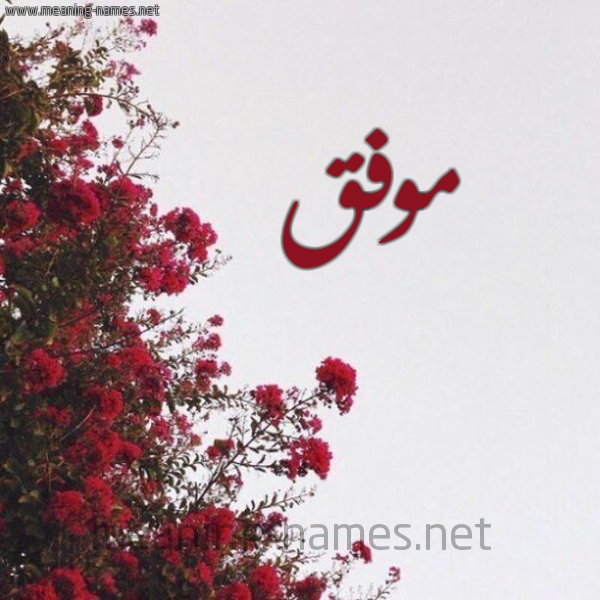 شكل 18 صوره الورد الأحمر للإسم بخط رقعة صورة اسم موفق Mwfk