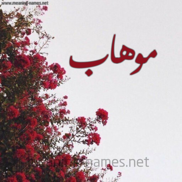 شكل 18 صوره الورد الأحمر للإسم بخط رقعة صورة اسم موهاب Mohab