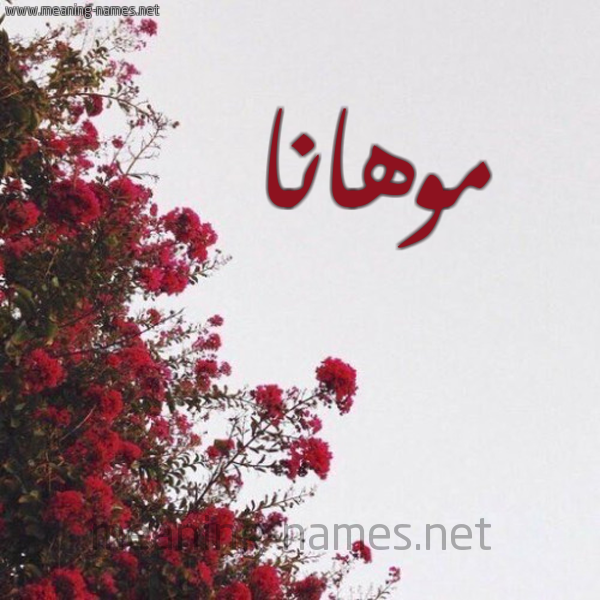 شكل 18 صوره الورد الأحمر للإسم بخط رقعة صورة اسم موهانا MOHANA