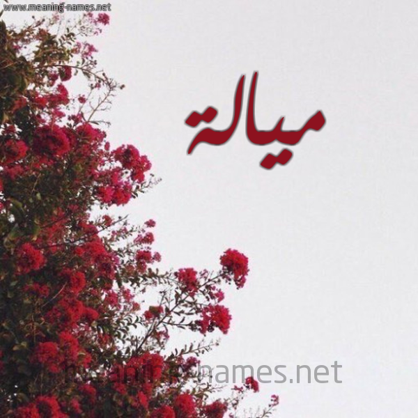 شكل 18 صوره الورد الأحمر للإسم بخط رقعة صورة اسم ميالة MIALH