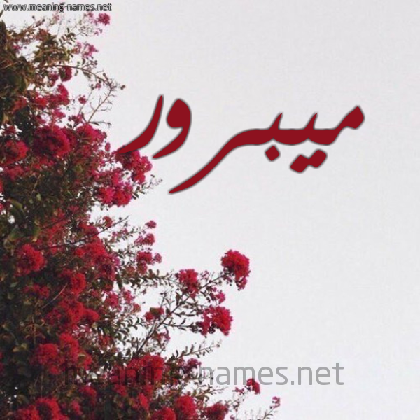 شكل 18 صوره الورد الأحمر للإسم بخط رقعة صورة اسم ميبرور Mabrour