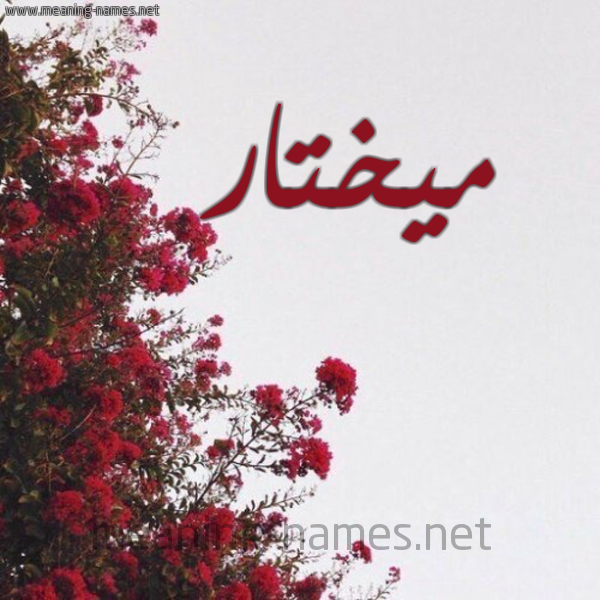 شكل 18 صوره الورد الأحمر للإسم بخط رقعة صورة اسم ميختار Mukhtar