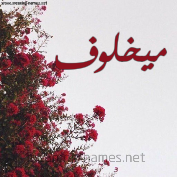 شكل 18 صوره الورد الأحمر للإسم بخط رقعة صورة اسم ميخلوف Makhlouf