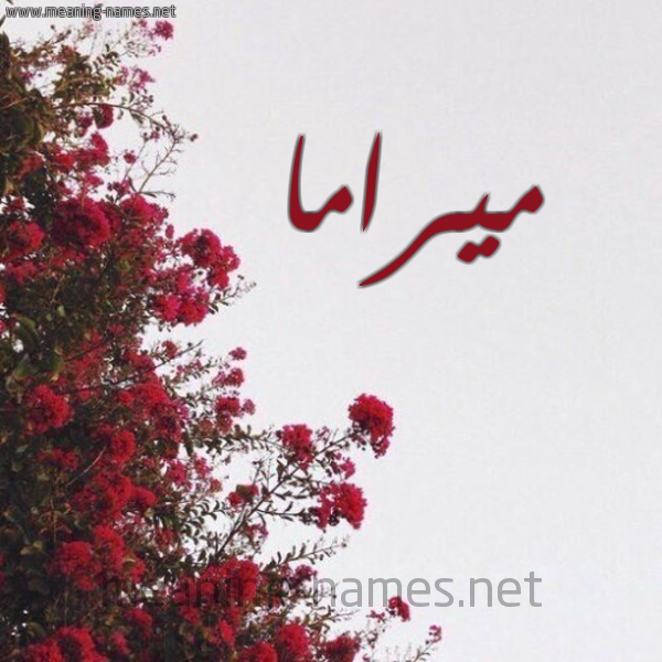 شكل 18 صوره الورد الأحمر للإسم بخط رقعة صورة اسم ميراما mirama