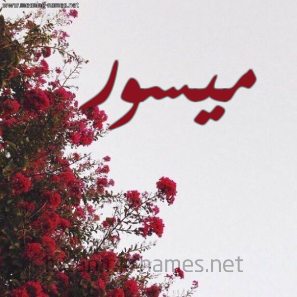 شكل 18 صوره الورد الأحمر للإسم بخط رقعة صورة اسم ميسور Myswr